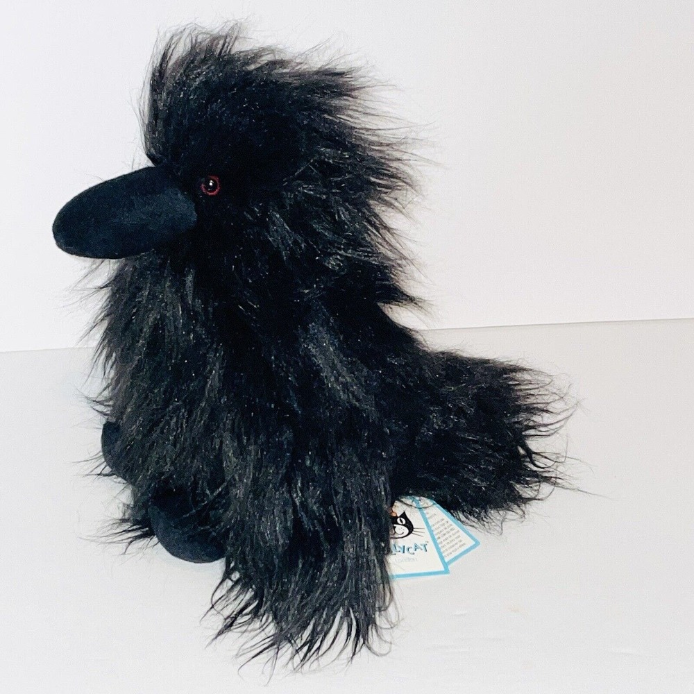 Jellycat Charlie Crow Black Plush Stuffed Retired 2016 Rare Jellycat London Tag - Picture 11 of 11